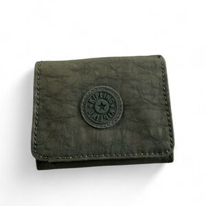 Kipling Small Wallet Trifold Snap Polyamide Hiker Green Travel Minimalist